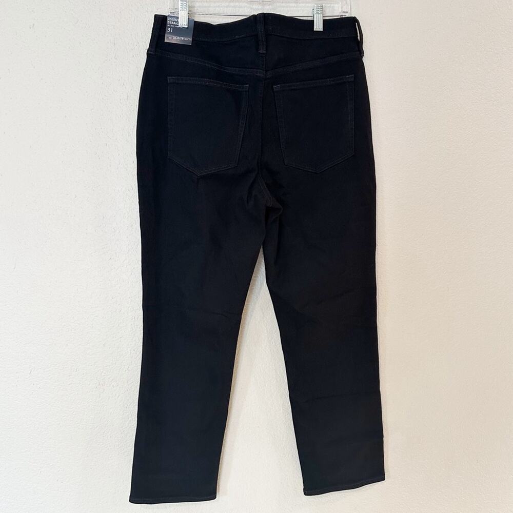 J. Crew Factory Essential Straight‎ Leg Jean In All-Day Stretch Black Size 31 - Picture 6 of 8